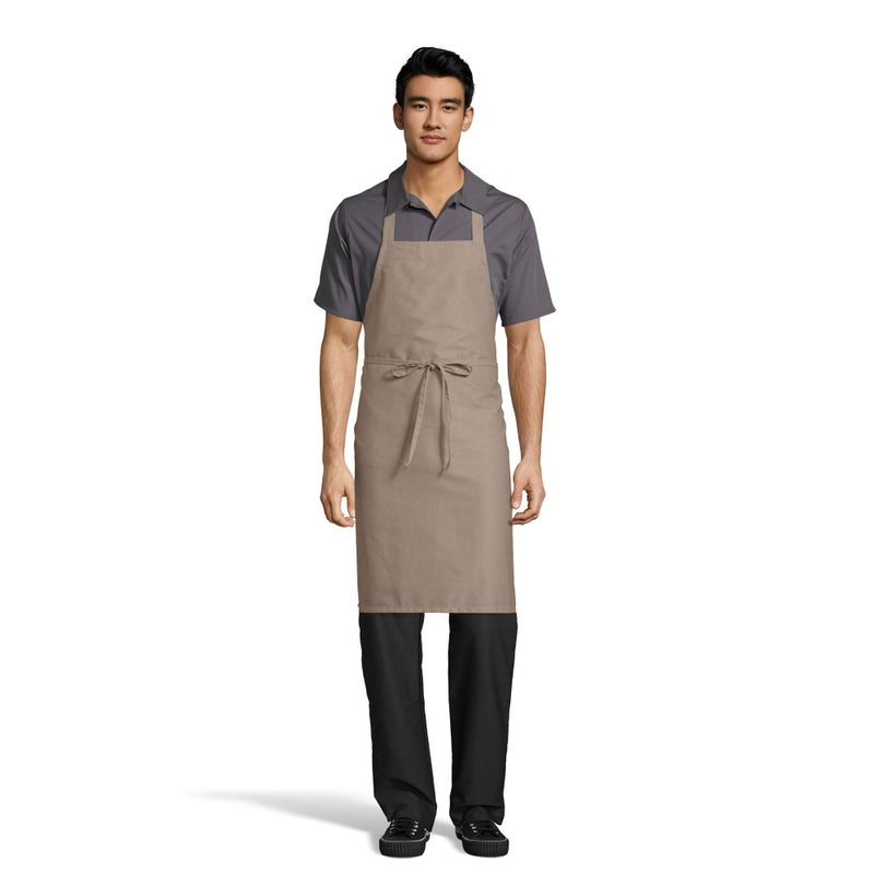 Uncommon Threads mens Restaurant Bib Apron, Khaki, One Size US - Image 1